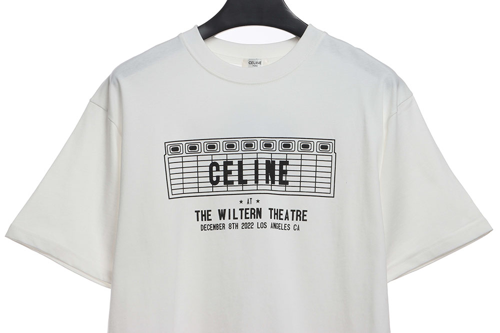 Ce**e plaid letter print short sleeves tsk1