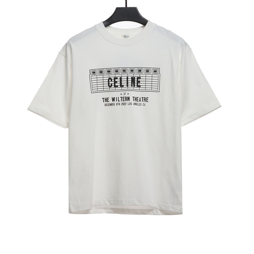 Ce**e plaid letter print short sleeves tsk1