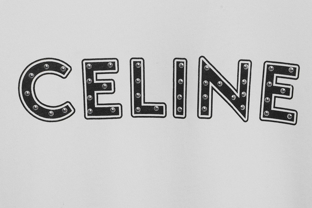 Ce**e rivet letter short sleeves