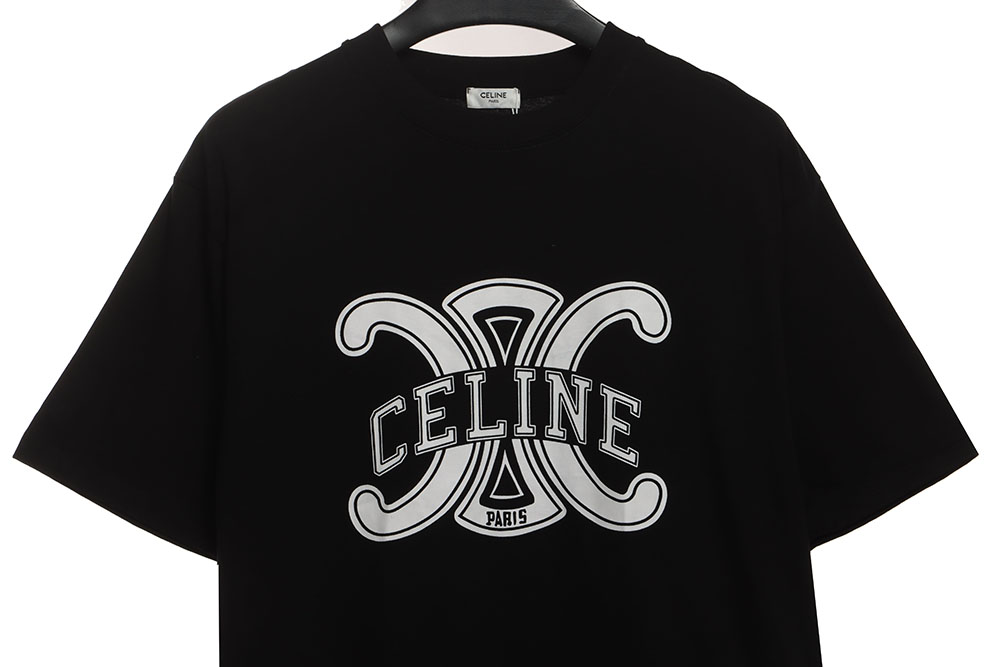 Ce**e arc de triomphe logo printed short sleeves
