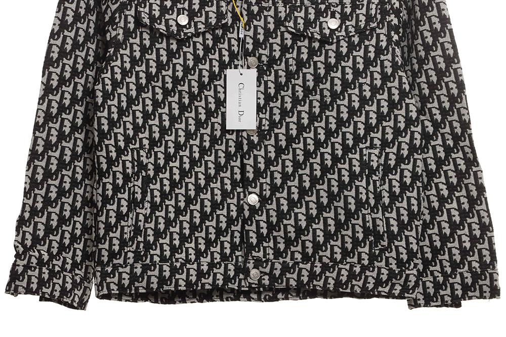 D*or classic logo jacquard all-over printed jacket