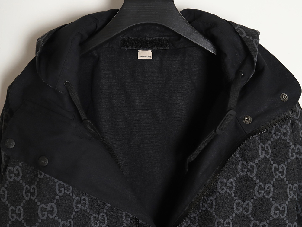 G*u*i reversible presbyopic dragon plaid jacket