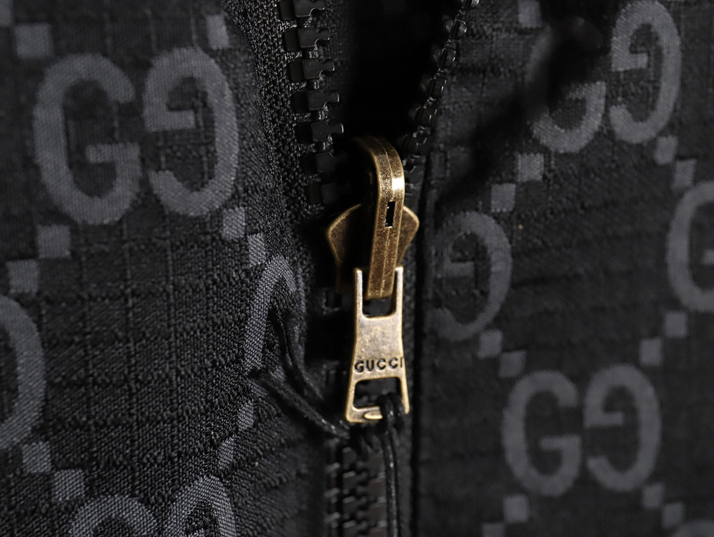 G*u*i reversible presbyopic dragon plaid jacket