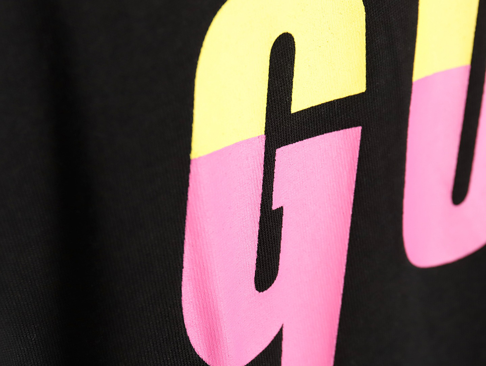 G*u*i limited edition lightning letter print short sleeves tsk1