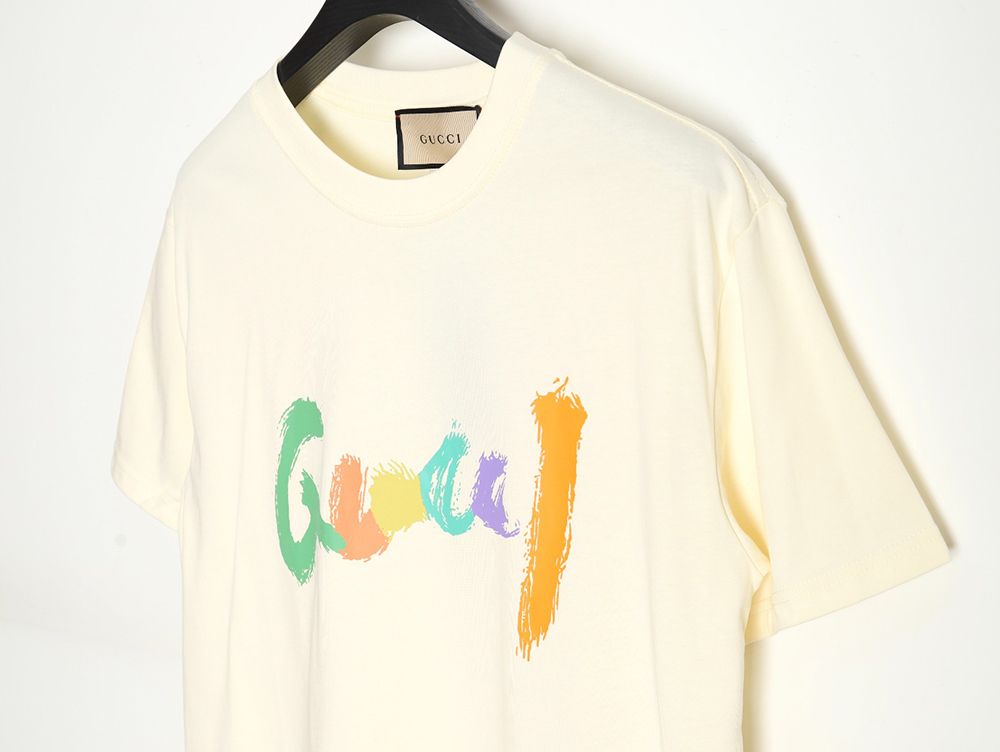G*u*i classic sketch logo round neck short sleeves