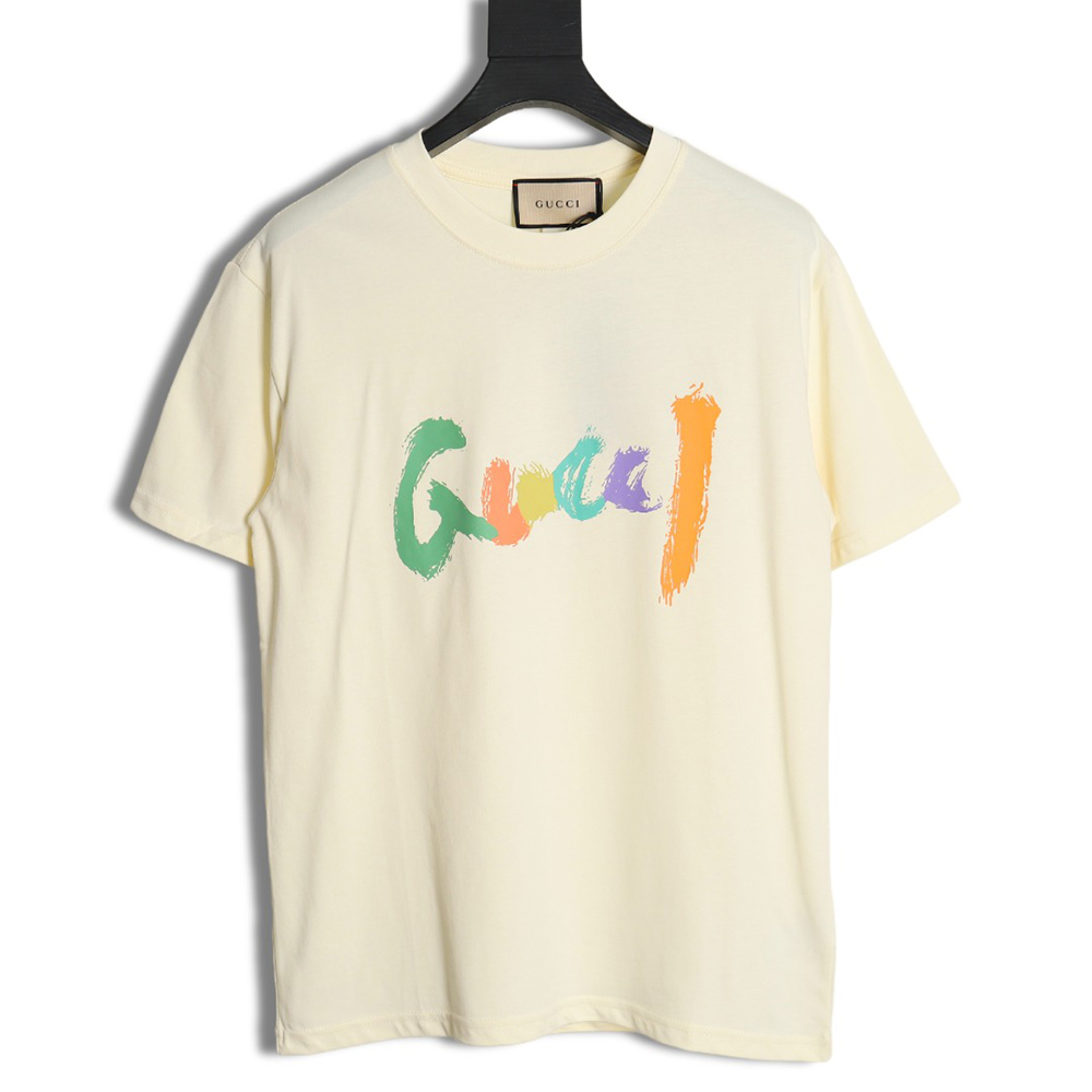 G*u*i classic sketch logo round neck short sleeves