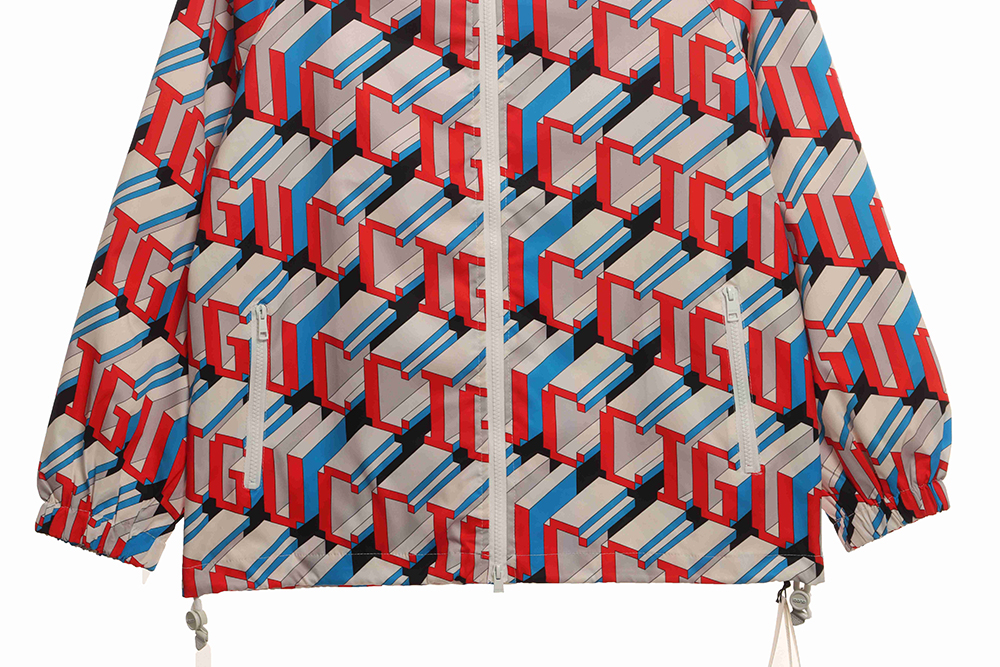 G*u*i 3d letter print jacket