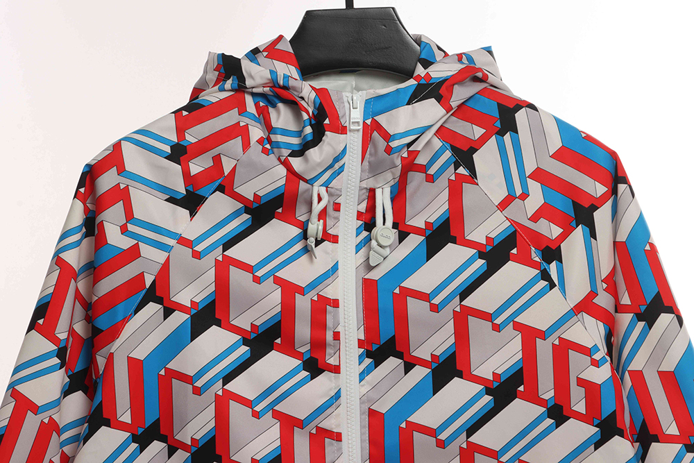 G*u*i 3d letter print jacket