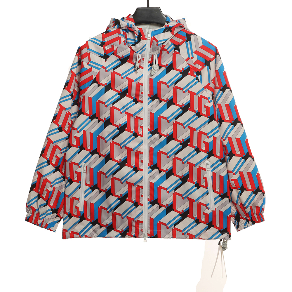 G*u*i 3d letter print jacket