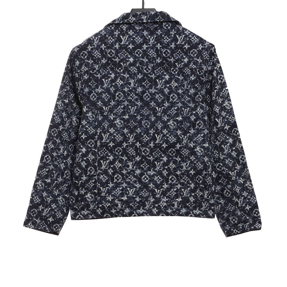 LV painted all-over tie-dye denim jacket