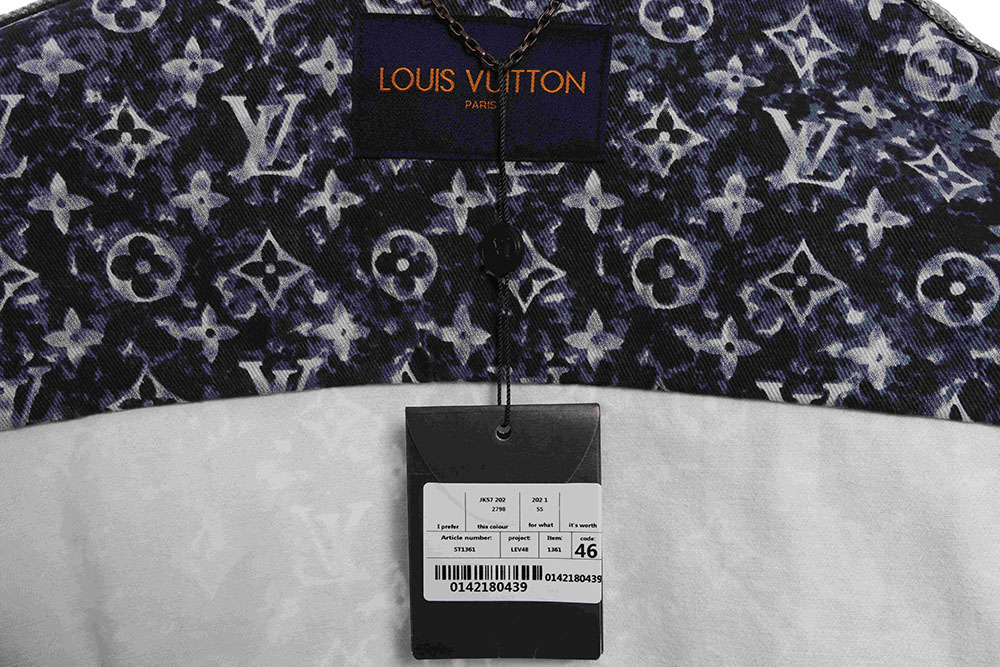 LV painted all-over tie-dye denim jacket