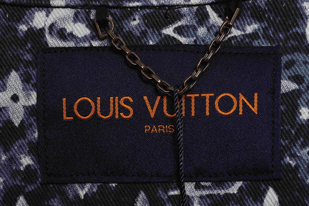 LV painted all-over tie-dye denim jacket