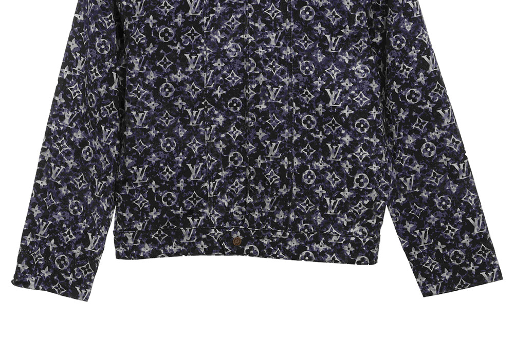 LV painted all-over tie-dye denim jacket