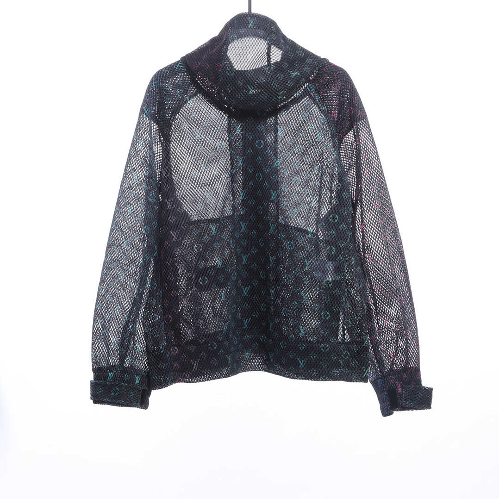 LV gradient presbyopic mesh hooded jacket
