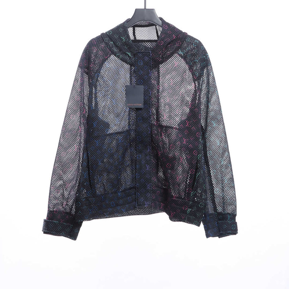 LV gradient presbyopic mesh hooded jacket