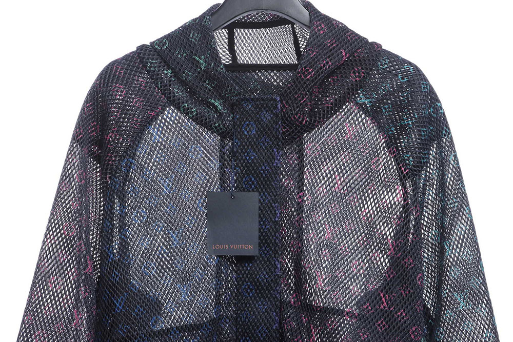 LV gradient presbyopic mesh hooded jacket