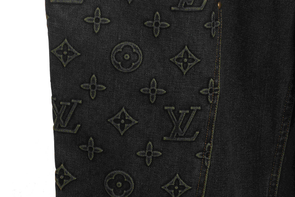 LV embossed jeans