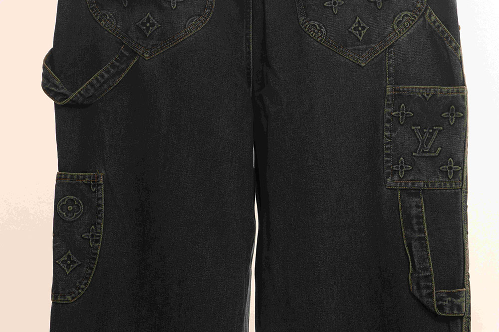 LV embossed jeans