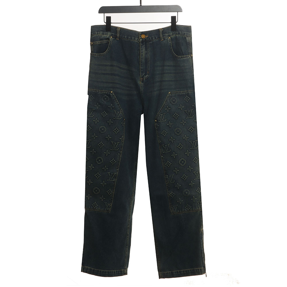 LV embossed jeans
