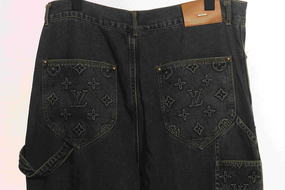 LV embossed jeans