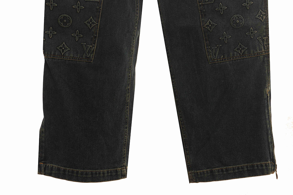 LV embossed jeans