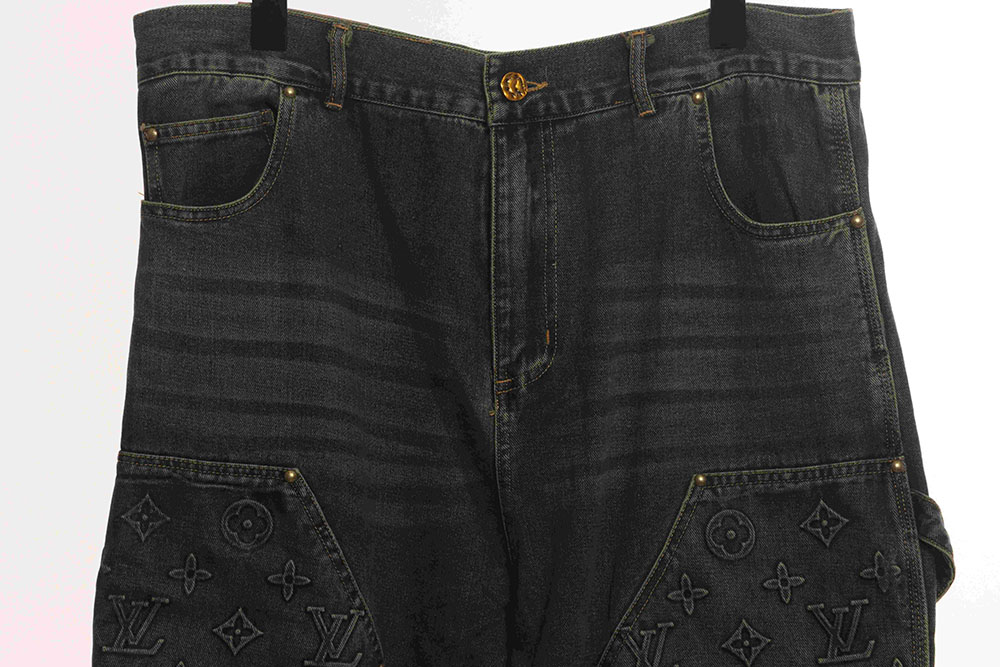 LV embossed jeans