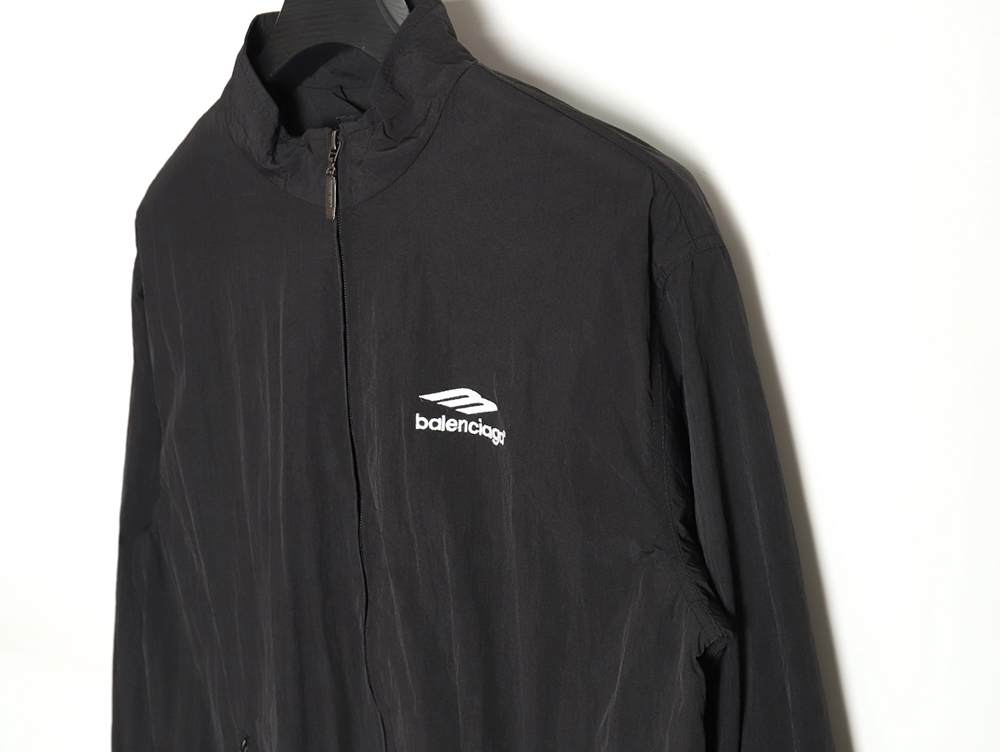 Ba*len*cia*ga 24ss 3b embroidered all black sports suit jacket