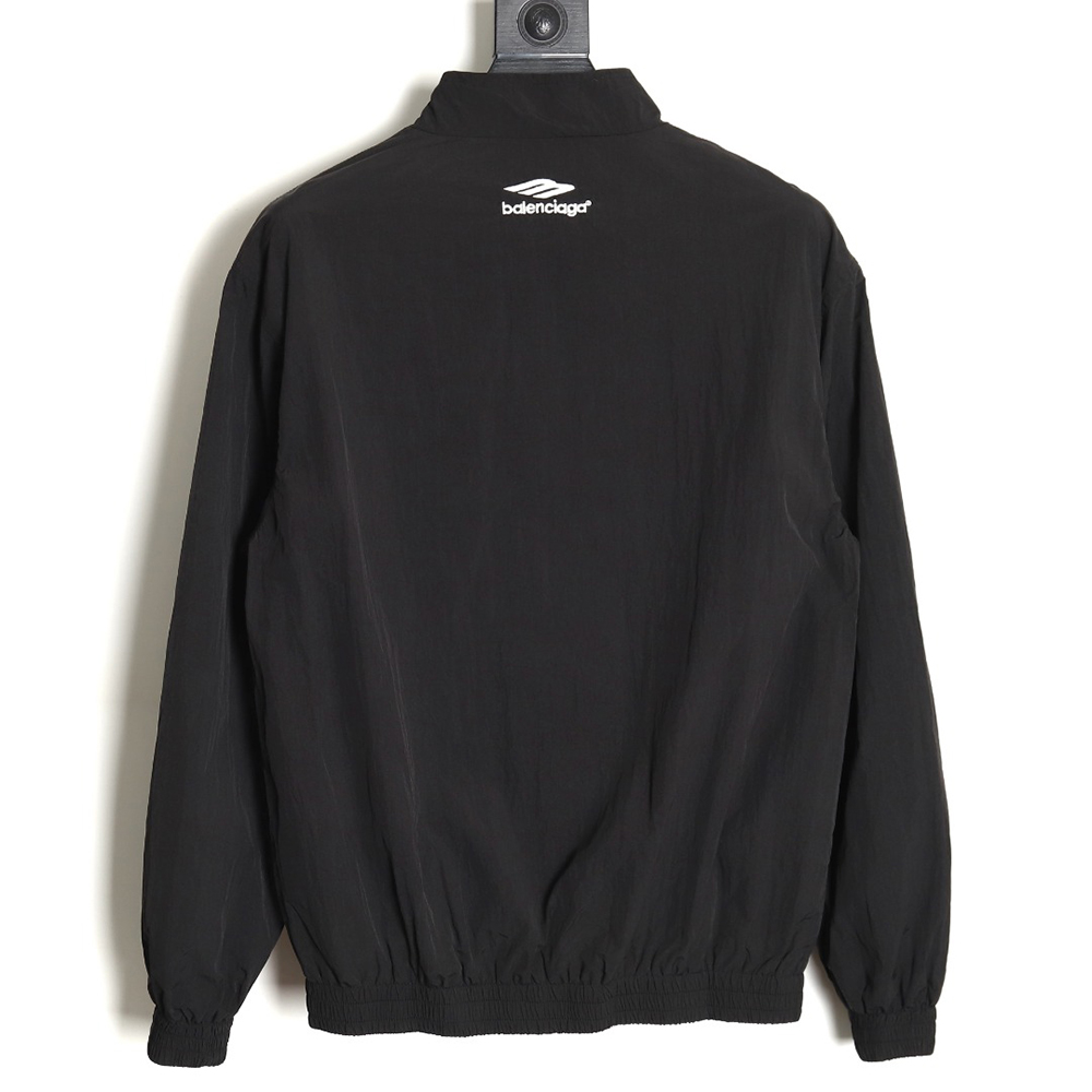 Ba*len*cia*ga 24ss 3b embroidered all black sports suit jacket