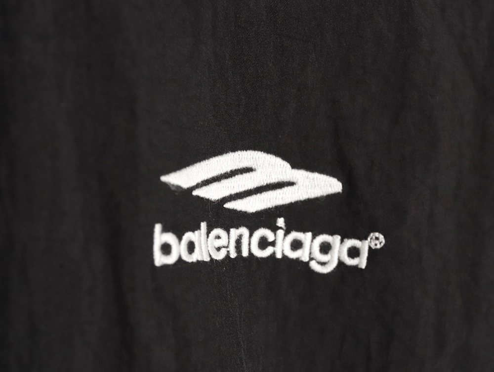 Ba*len*cia*ga 24ss 3b embroidered all black sports suit jacket
