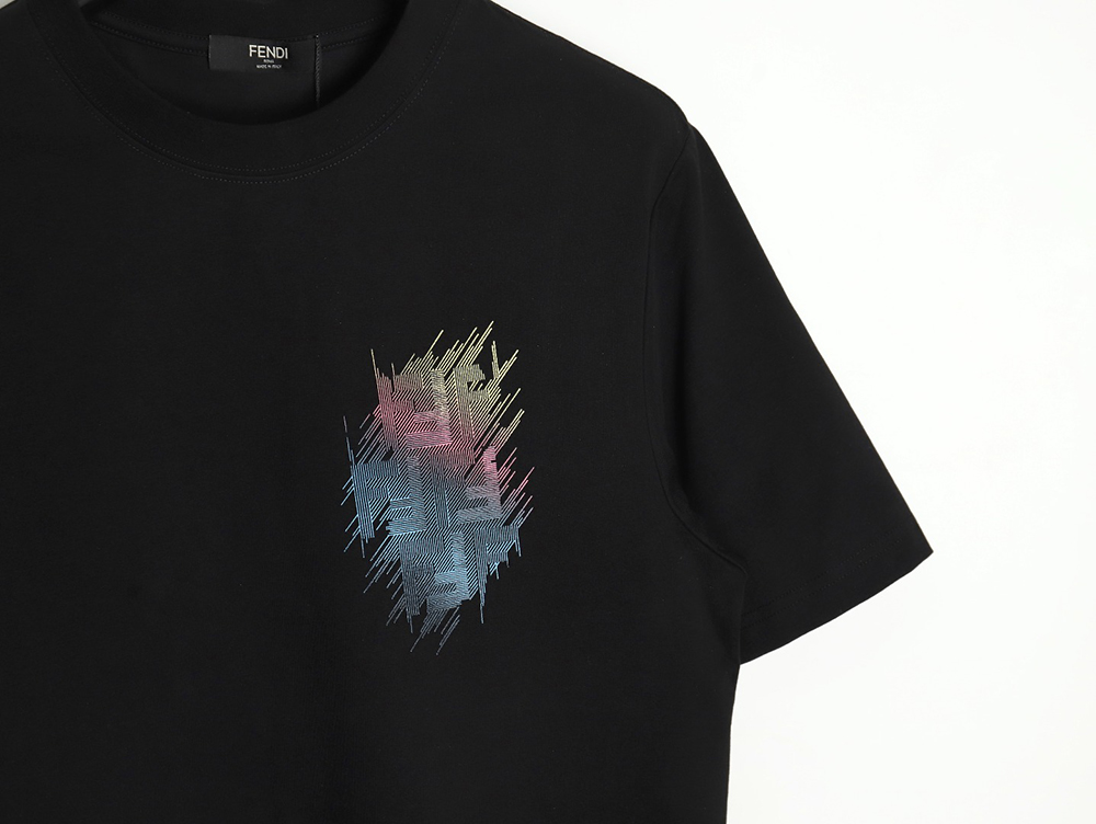 F**di double f colorful painted line printed short sleeves