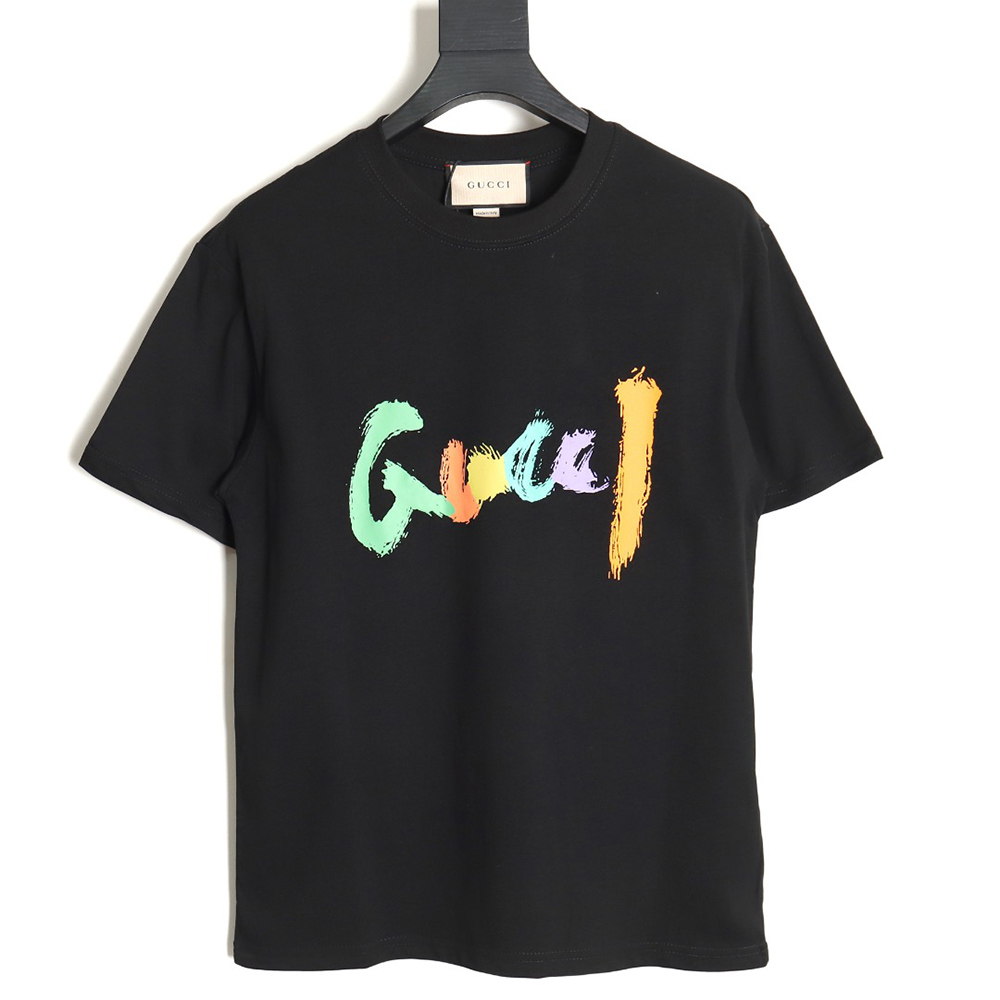 G*u*i classic sketch logo round neck short sleeves