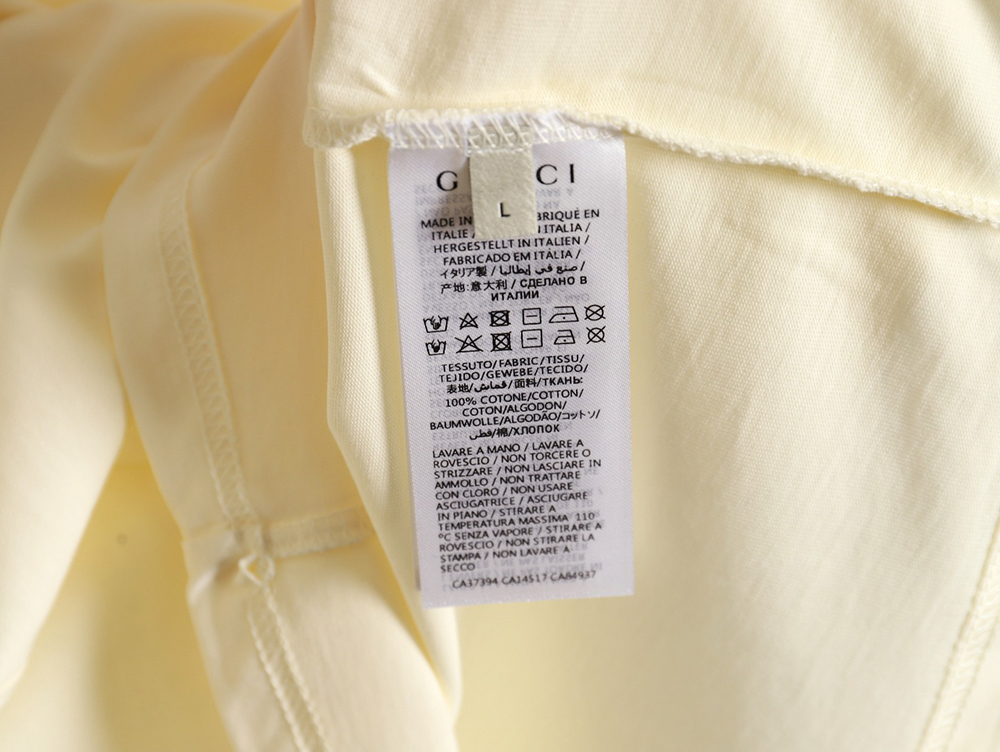 G*u*i 24ss rainbow letter print short sleeves