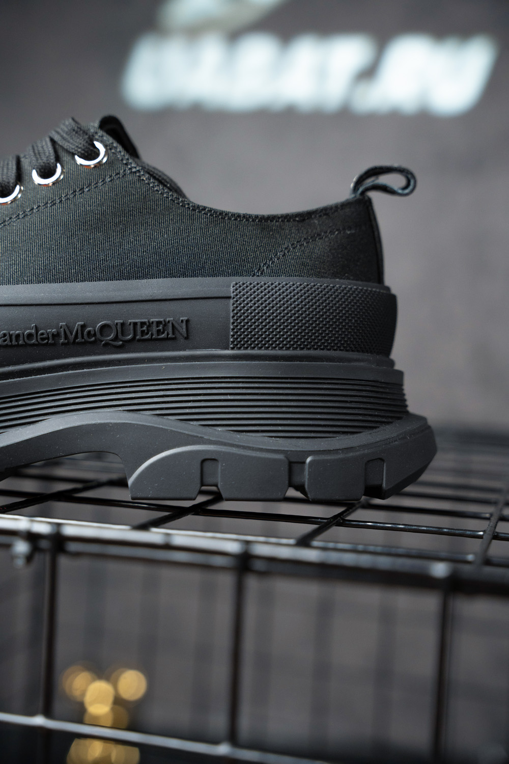 alexander M*Q*en tread slick lace up 