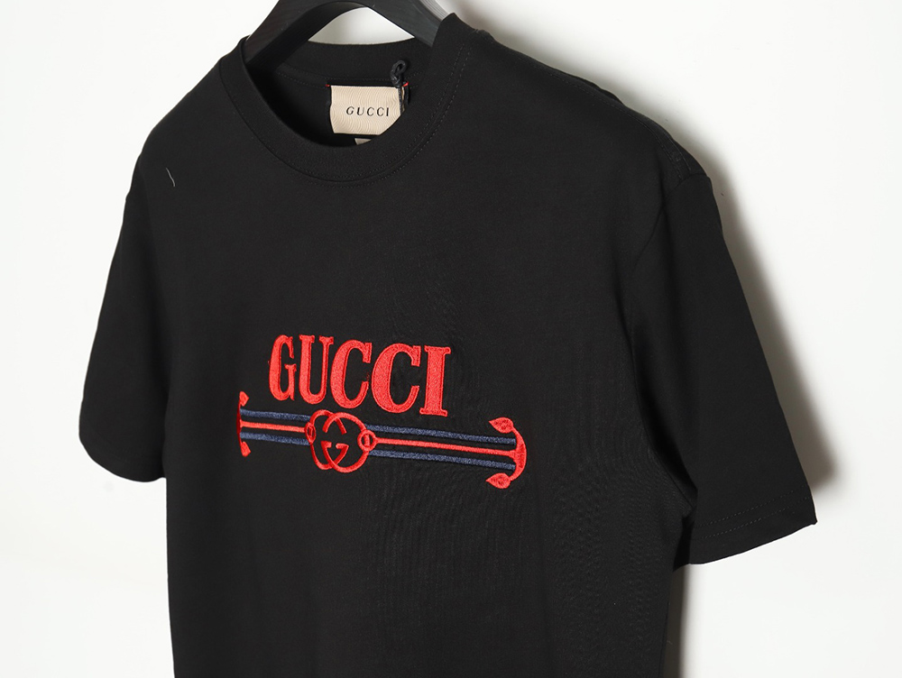 G*u*i 24ss embroidered letter print short sleeves tsk1