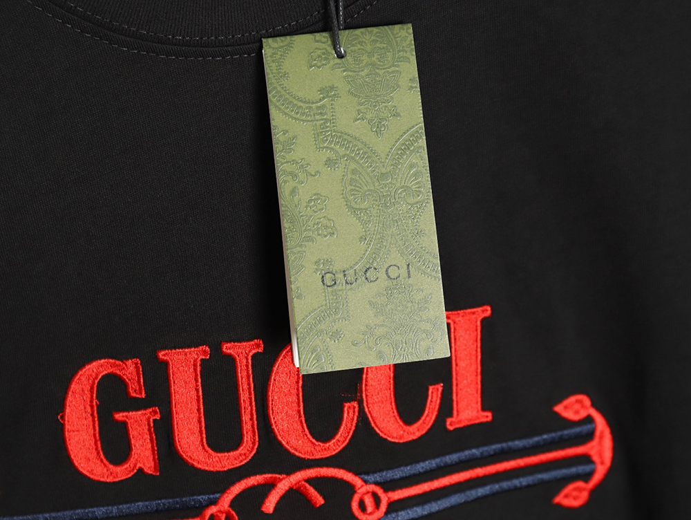 G*u*i 24ss embroidered letter print short sleeves tsk1