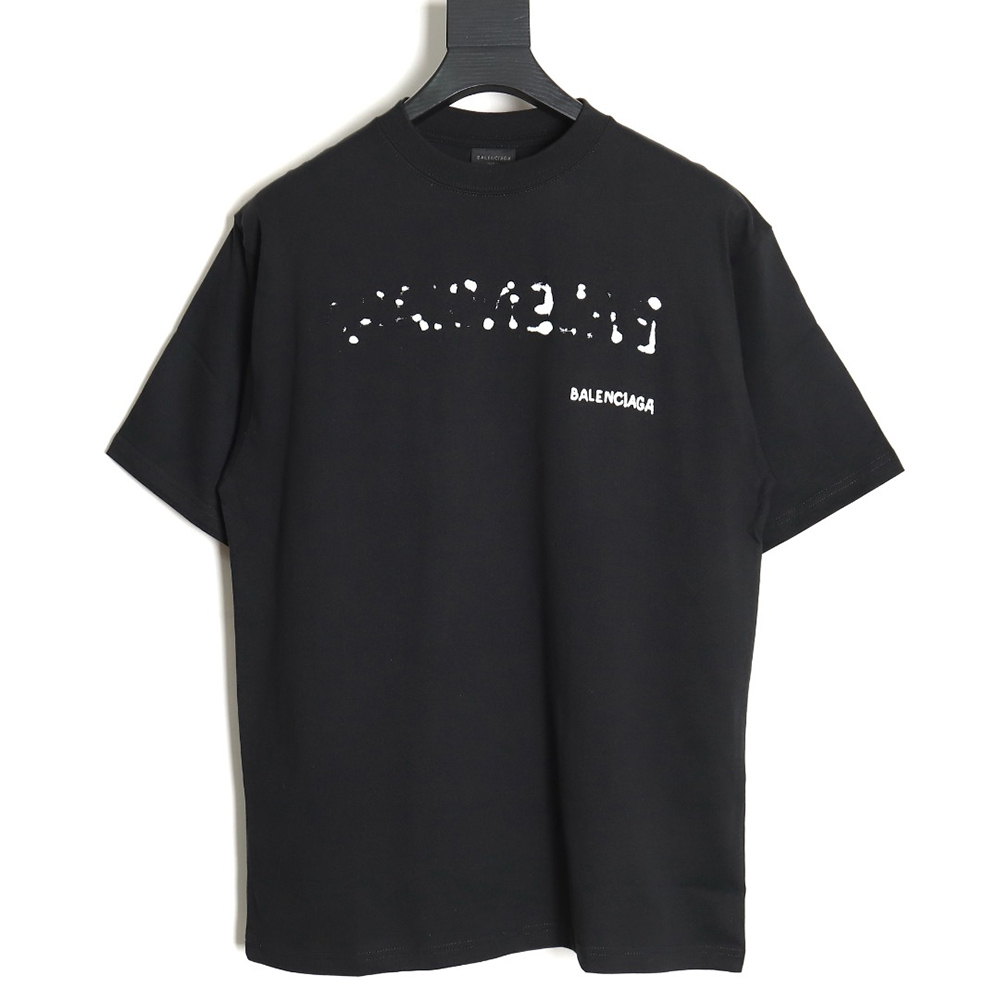 Ba*len*cia*ga blurred letter shadow short sleeves