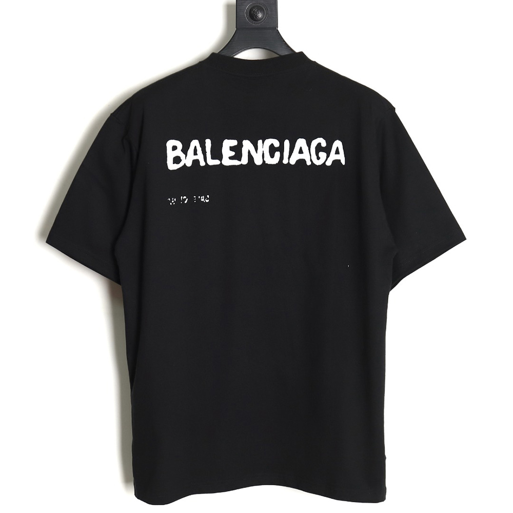 Ba*len*cia*ga blurred letter shadow short sleeves