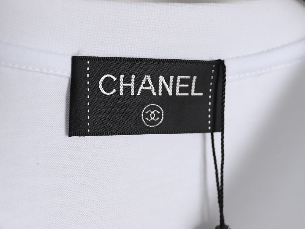 Ch*el classic embroidered double c short sleeves