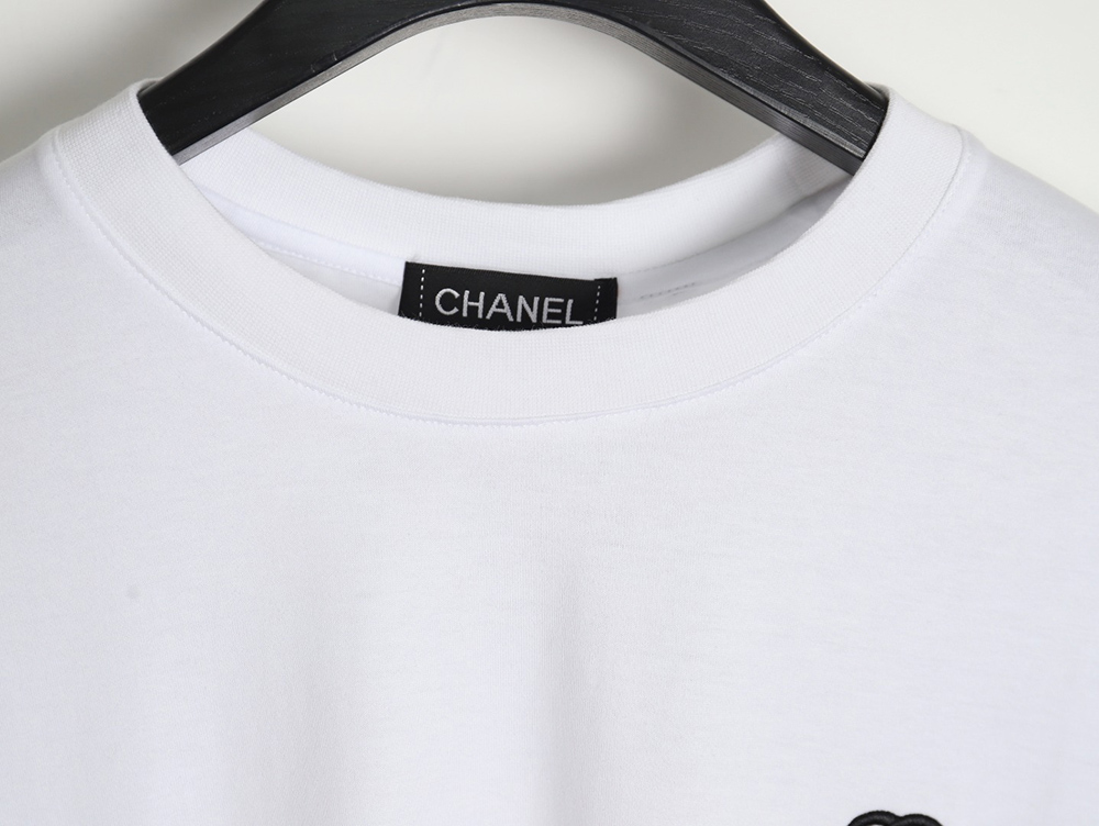 Ch*el classic embroidered double c short sleeves