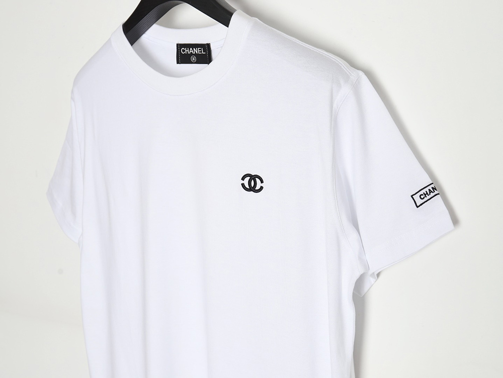 Ch*el classic embroidered double c short sleeves