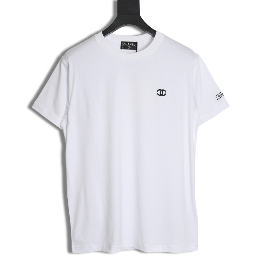 Ch*el classic embroidered double c short sleeves