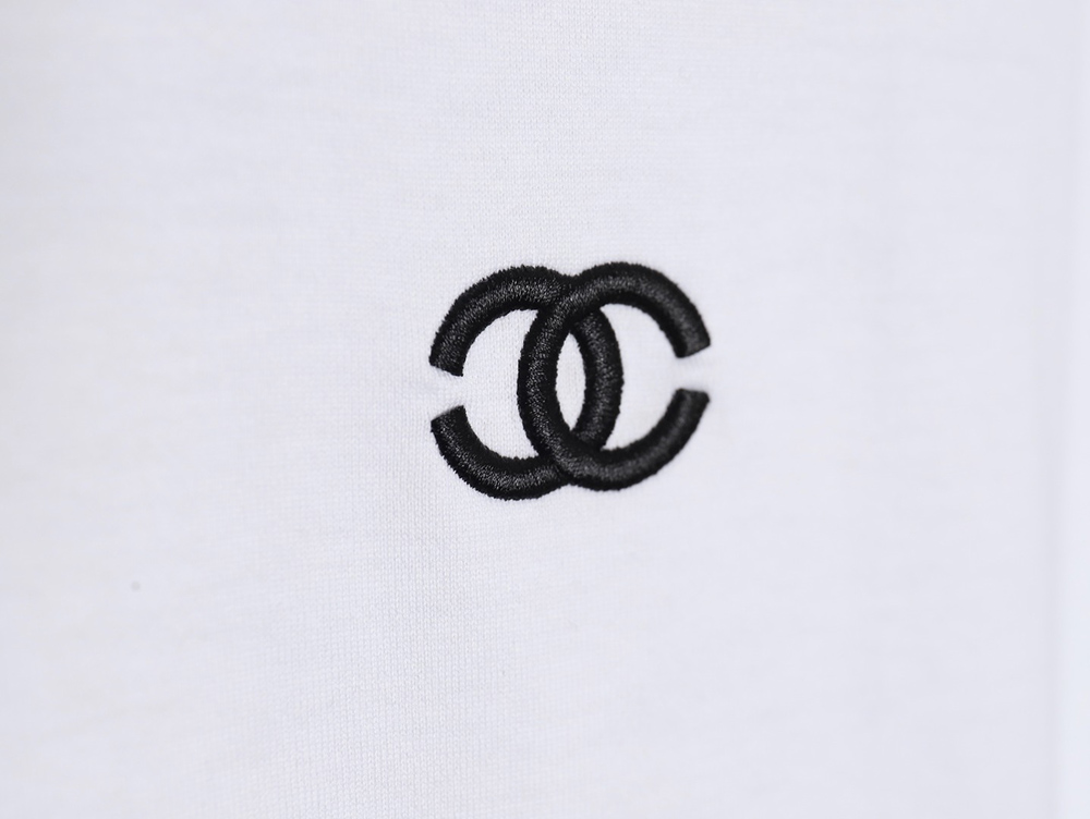 Ch*el classic embroidered double c short sleeves