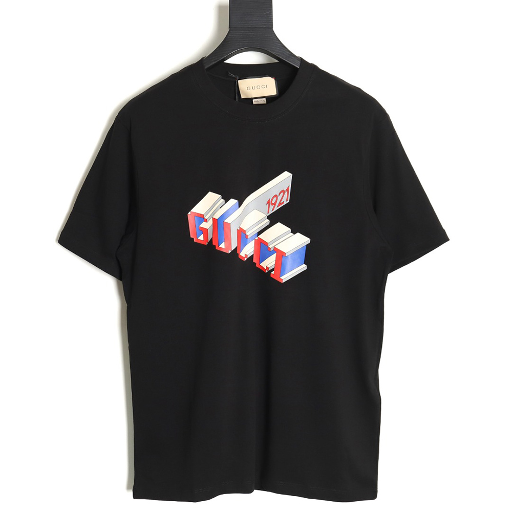 G*u*i 3d 1921 letter short-sleeved t-shirt