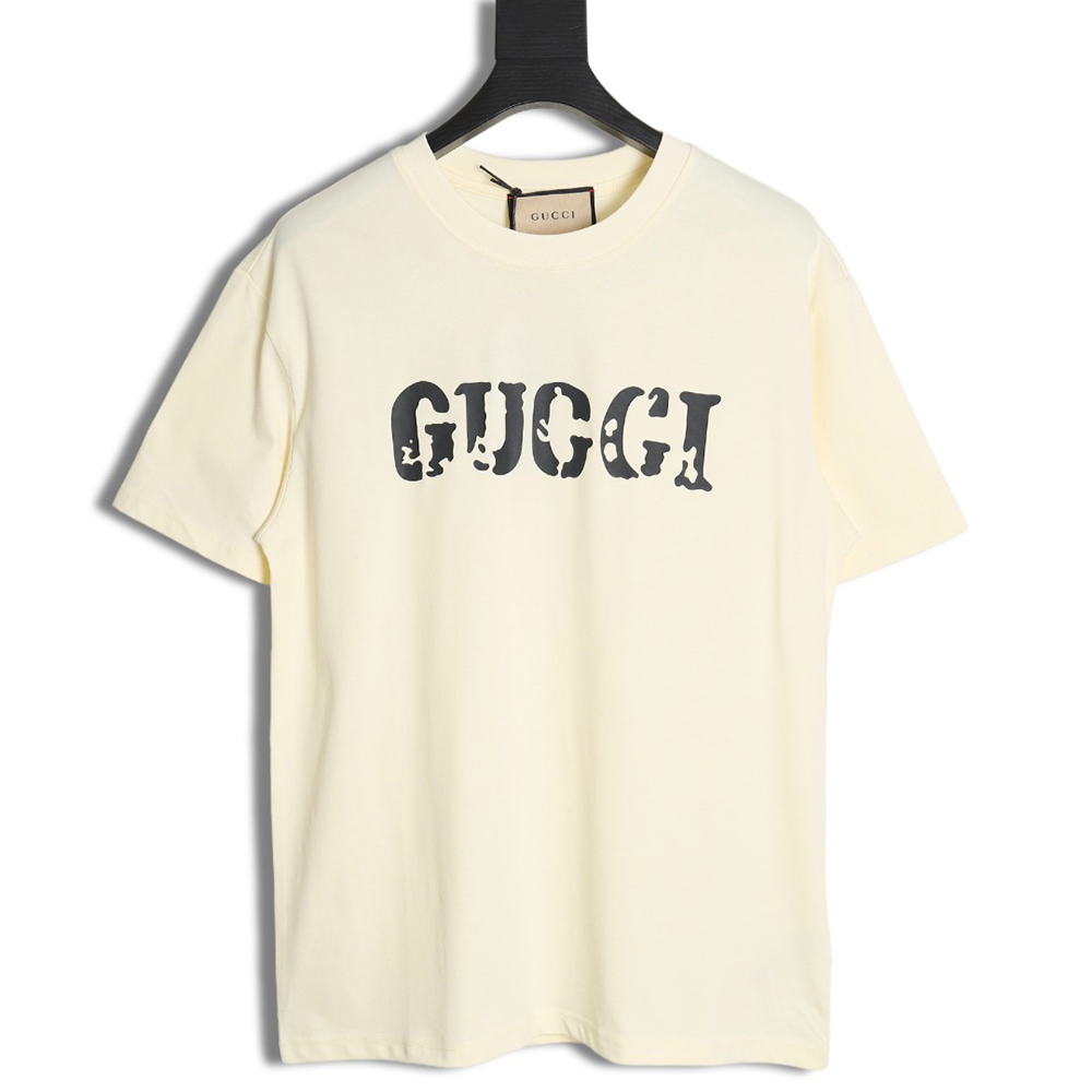 G*u*i 24ss classic letter print round neck short sleeves