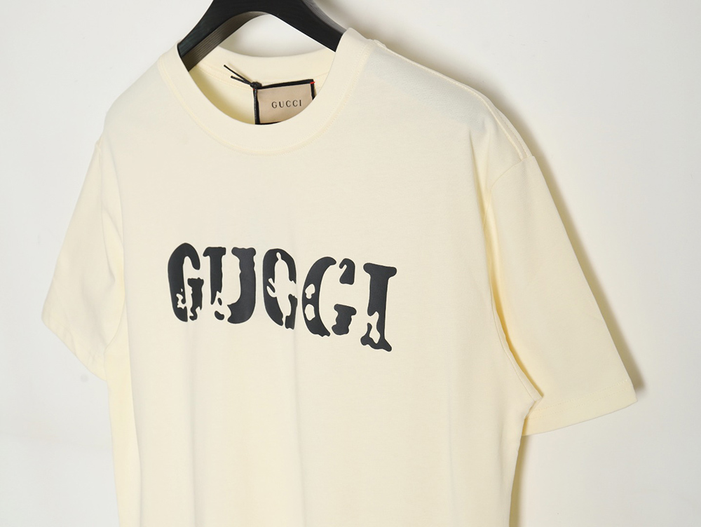 G*u*i 24ss classic letter print round neck short sleeves