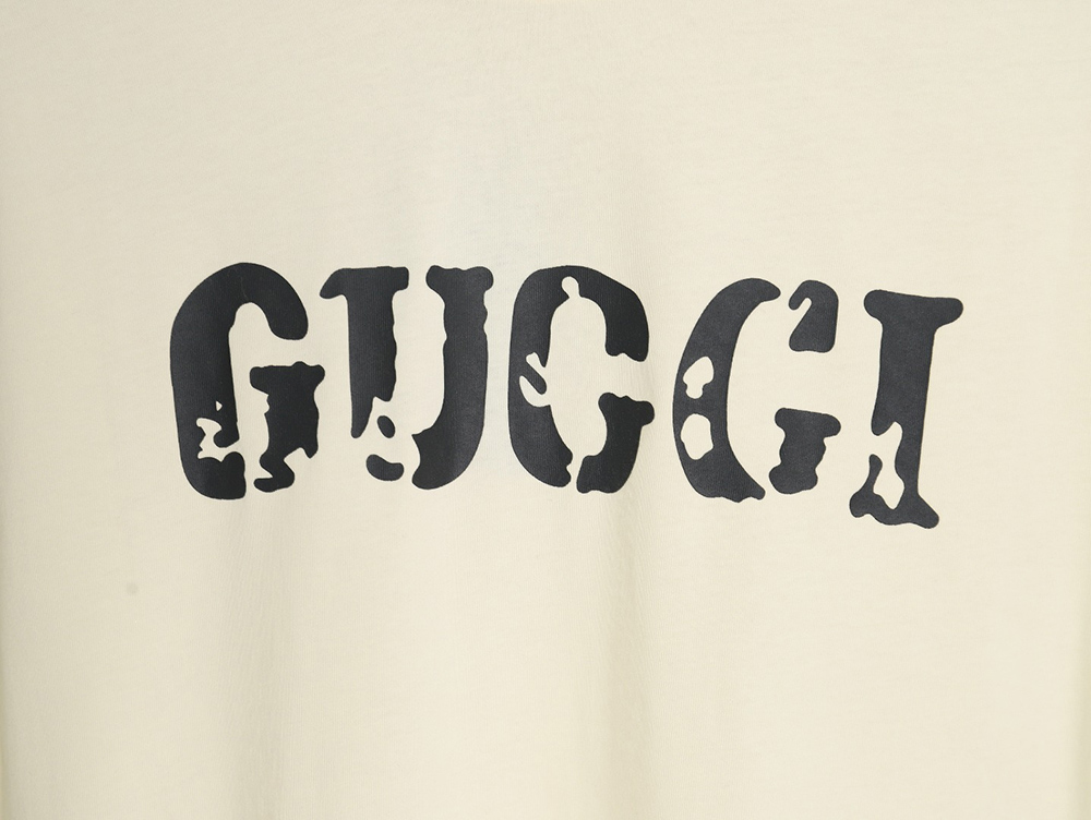 G*u*i 24ss classic letter print round neck short sleeves