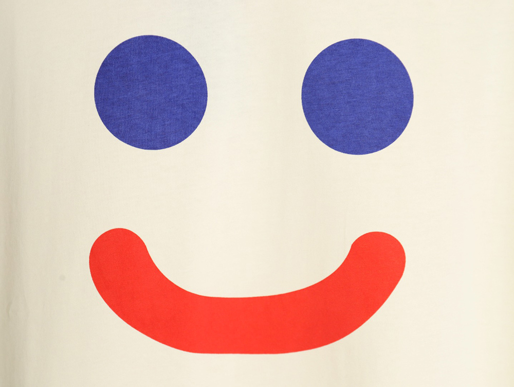 G*u*i smiley print crew neck short sleeves