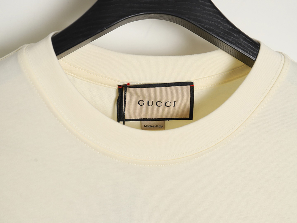 G*u*i smiley print crew neck short sleeves