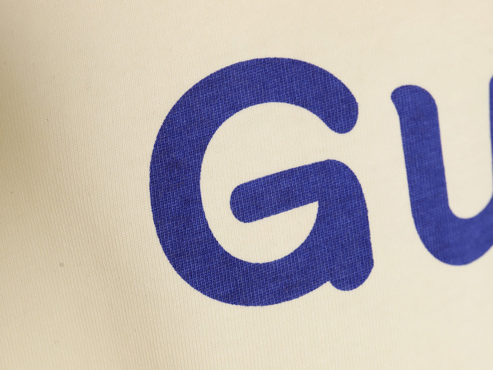 G*u*i smiley print crew neck short sleeves