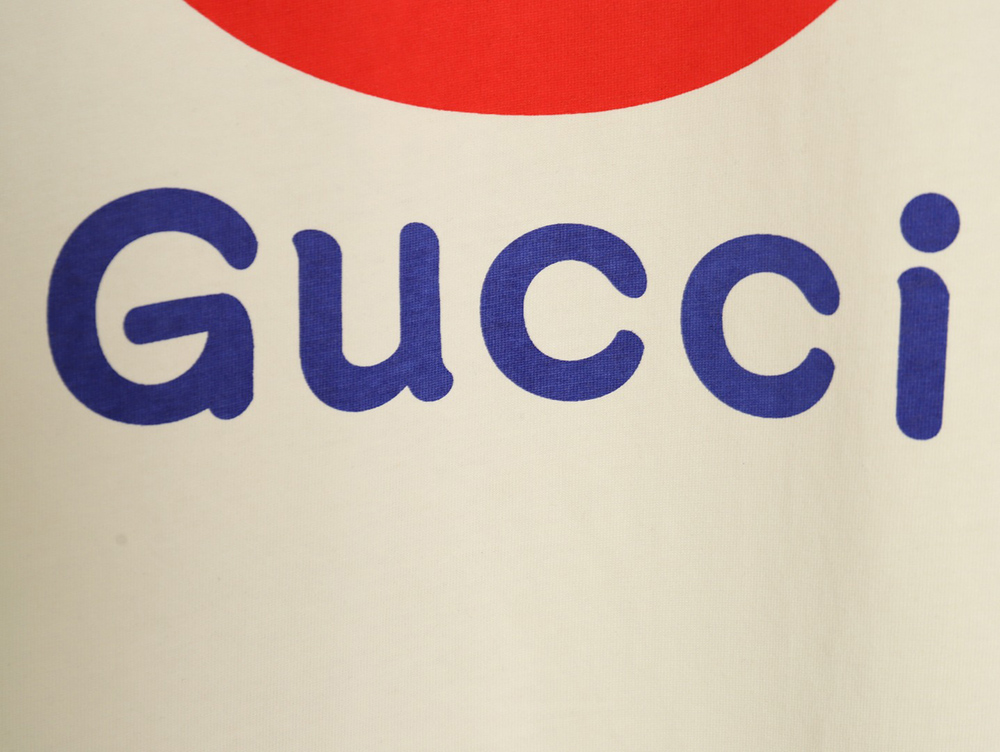 G*u*i smiley print crew neck short sleeves